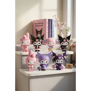 Sanrio Lisanslı Kuromi & My Melody Blind Box – Koleksiyonluk Sürpriz Figür 10 Cm