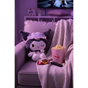 Sanrio Kuromi Lisanslı Sound Sleep Peluş Oyuncak 25 Cm – Oturan Uyku Teması