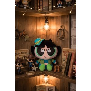 Powerpuff Girls Lisanslı Buttercup Kovboy Temalı Peluş Oyuncak – Oturan 30 Cm
