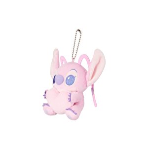 Disney Lisanslı Stitch Angel Kalpli Mini Peluş – Askılı Çanta Aksesuarı