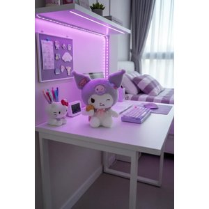 Sanrio Lisanslı Kuromi Peluş Oyuncak – Tatlı Fabrikası Serisi Yumuşacık Sarılmalık 28 Cm