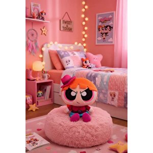 Powerpuff Girls Lisanslı Blossom Kovboy Temalı Peluş Oyuncak – Oturan 30 Cm