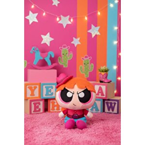 Powerpuff Girls Lisanslı Blossom Kovboy Temalı Peluş Oyuncak – Oturan 30 Cm