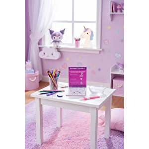Sanrio Lisanslı Kuromi Mürekkepli Boyama Seti – Sihirli Parti Suyla Boyama