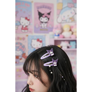 Sanrio Lisanslı Hello Kitty Ve Arkadaşları Sweet Factory Serisi 2'li Saç Tokası Seti