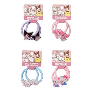 Sanrio Lisanslı Hello Kitty Saç Lastiği – Esnek Yumuşak Dokulu 9 Cm