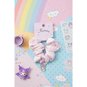 Sanrio Lisanslı Kuromi Saç Lastiği – Pembe Detaylı Şık Aksesuar