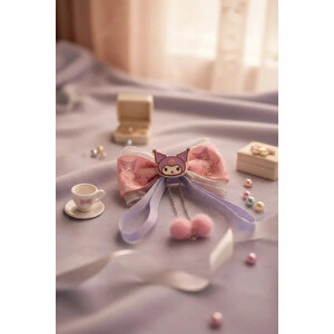 Hello Kitty Lisanslı Fiyonklu Saç Tokası – Sallantılı Detaylı & Romantik