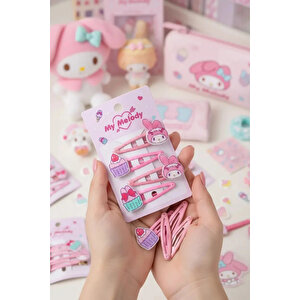 Sanrio Lisanslı My Melody Saç Tokası Seti 4'lü – Sevimli Günlük Aksesuar