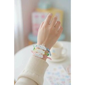 Sanrio Lisanslı Hello Kitty Ve Arkadaşları Saç Lastiği – 3'lü Set – Renkli