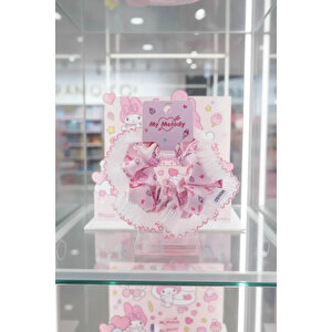 Sanrio My Melody Lisanslı Saç Lastiği – Yumuşak Dokulu – Pembe & Şık