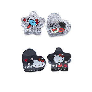 Hello Kitty Lisanslı Saç Tokası Seti (3 Adet) – Parlak Yüzeyli & Figürlü