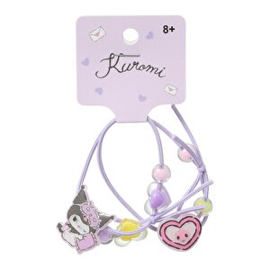 Sanrio Kuromi Lisanslı Saç Lastiği 2 Adet 5 Cm
