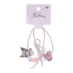 Sanrio Kuromi Lisanslı Saç Lastiği 2 Adet 5 Cm