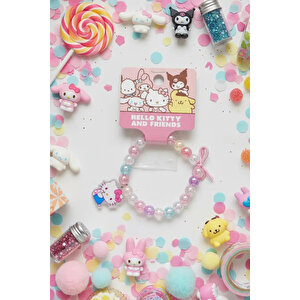Sanrio Lisanslı Hello Kitty Boncuklu Toka – Şık Ve Esnek Tasarım 13 Cm