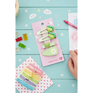Lisanslı Kids 4'lü Renkli Şirin Saç Tokası Seti 14 Cm