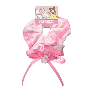 Sanrio Lisanslı Hello Kitty Saç Lastiği – Yumuşak Kumaş Şık Tasarım 13 Cm