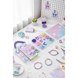 Sanrio Lisanslı Kuromi Kendin Yap Takı Seti 4’lü – Yaratıcı Aksesuar 24,8 Cm