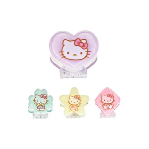Hello Kitty Lisanslı Küçük Saç Pençe Tokaları – Kalp Detaylı & Pratik