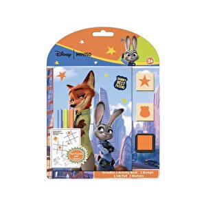 Disney Zootropolis Lisanslı Damga Çizim Seti – Aktivite Kitabı & Karakterli