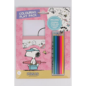 Snoopy Lisanslı Seyahat Serisi Renkli Boyama Ve Sticker Seti