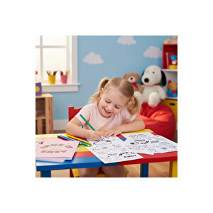 Snoopy Lisanslı Seyahat Serisi Renkli Boyama Ve Sticker Seti