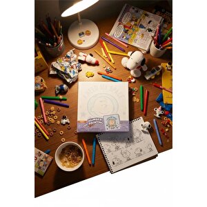 Snoopy Lisanslı Kendin Yap Yağlı Boya Seti Tuval Ve Fırça Dahil 20x20 Cm