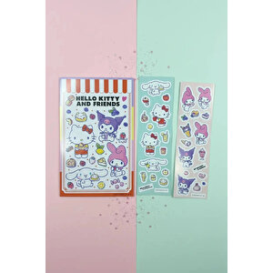 Sanrio Lisanslı Hello Kitty Ve Arkadaşları Serisi Kendin Yap Çizim Sticker Seti – Renkli Kalem Ve Çıkartma İçerikli Diy Aktivite Seti 22 Cm