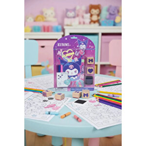 Sanrio Lisanslı Kuromi Damgalı Boyama Seti – Sihirli Parti Aktivite