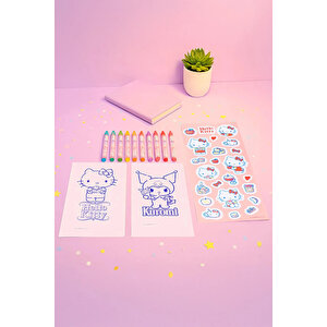 Sanrio Lisanslı Tatlı Serisi Kendin Yap Boyama Seti – 12 Pastel Boya Ve Sticker İçerikli Eğitici Çocuk Aktivite Seti 45.5 Cm