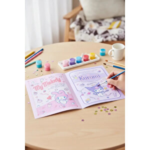 Sanrio Lisanslı Tatlı Serisi Kendin Yap Boyama Seti – 12 Pastel Boya Ve Sticker İçerikli Eğitici Çocuk Aktivite Seti 45.5 Cm