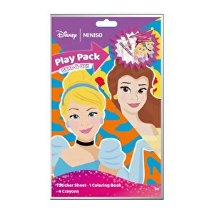 Disney Prenses Lisanslı Çizim Çantası – Boyama Kitabı & Sticker & Pastel Boya