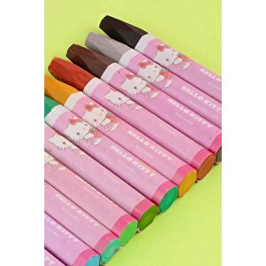 Sanrio Lisanslı Hello Kitty Çilek Serisi 24'lü Yağlı Pastel Boya Seti