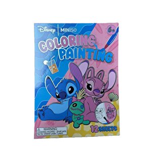 Disney Lilo & Stitch Lisanslı Stitch Koleksiyonu 12 Farklı Sahne İçerikli Boyama Seti
