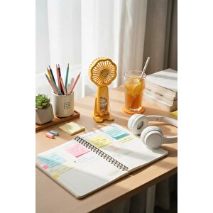 Miniso Lisanslı Dunhuang Serisi El Tipi Vantilatör – 3 Kademeli - Sarı