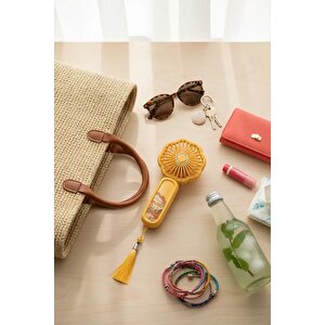 Miniso Lisanslı Dunhuang Serisi El Tipi Vantilatör – 3 Kademeli - Sarı