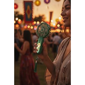Miniso Lisanslı Dunhuang Serisi El Tipi Vantilatör – 3 Kademeli - Yeşil
