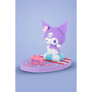 Sanrio Lisanslı Yaz Serisi Kuromi Sörf Temalı Masa Üstü Telefon Tutucu Ve Tablet Standı