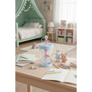 Sanrio Lisanslı Askılı Ve Pipetli Plastik Seyahat Bardağı My Melody 535 Ml