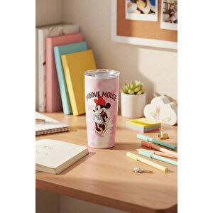Minnie Mouse Lisanslı Batik Desenli Paslanmaz Çelik Bardak - 860 Ml