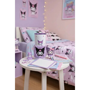 Sanrio Lisanslı Kuromi Paslanmaz Çelik Bardak – Peluş Dekoratif Kılıflı Ve 304 Kalite Çelik İç Hazneli Sızdırmaz Koleksiyon Bardak 550 Ml