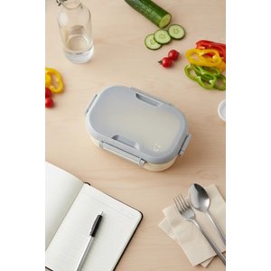 Lisanslı Oval Tek Katmanlı Yemek Kabı Gri 920 Ml – Çatal Bıçaklı 20,3 Cm