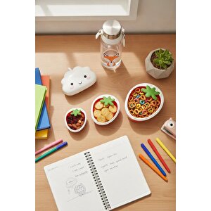 Lisanslı Çilek Serisi Mini Yemek Saklama Kabı Seti 3’lü – 14 Cm