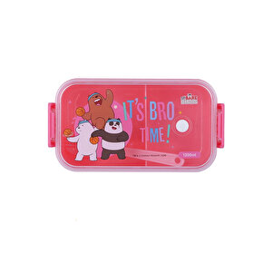 We Bare Bears Lisanslı Bölmeli Yemek Kabı 1200ml - Mikrodalga Uyumlu Sızdırmaz Beslenme Kutusu