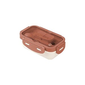 Lisanslı Simple Yemek Kabı Kırmızı 880 Ml – Çatal Bıçaklı