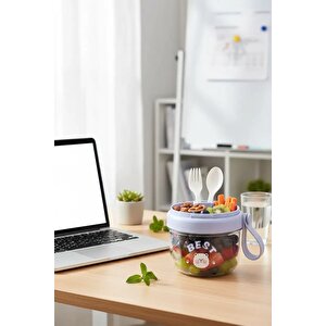 Lisanslı Çizgi Karakterli Salata Kasesi 650 Ml Mavi Kap