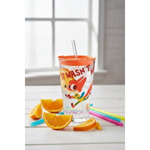 Disney Zootropolis Lisanslı Nick Pipetli Cam Bardak – Cam Kupa 430 Ml