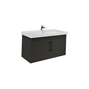 D20 Kapaklı Lavabo Dolabı 100 Cm Antrasit