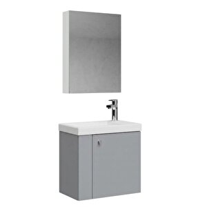 Forest 53 Cm Banyo Dolabı Takımı Gri