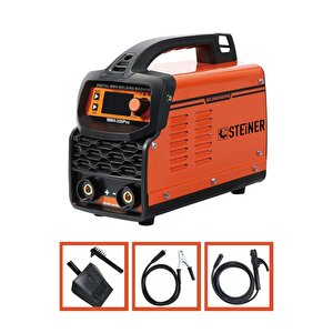 Alman Mma 200 Amper Profesyonel Dijital Göstergeli Inverter Kaynak Makinesi Turuncu